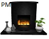 Black wood fireplace PM