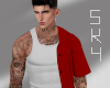 ♣ Red Oversized + Tats