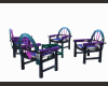 4 chair + table set mesh