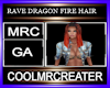 RAVE DRAGON FIRE HAIR
