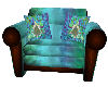 Teal Silk Cozy Chair