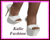 K-White Spikes Heels