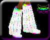 # White rainbow boots