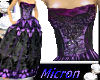 Purple black goth gown