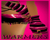 pink blk rave warmers