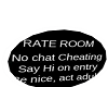 rate room sign
