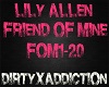 LILY ALLEN FRIEND O MINE