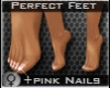 Perfect feet pink nails