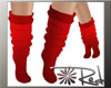Fluffy Red Holiday Socks