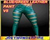 Blue / Green Leather