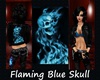Flaming Blue Skull F