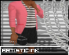 pink cardigan strip shrt