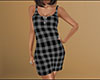 Gray Dress Gown Plaid F