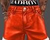 +LEATHER JEANS ORANGE+