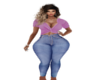 Blue Jeans Purple Top