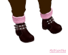 Flat brown boots w/socks