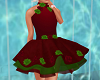 Red and Green Rose Dress
