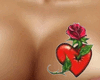 (R69)color heart tatto