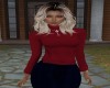 Fall Sweater Wine Red