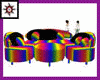 (N) Rainbow Couch Set
