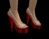 [W]Red Plaid Sandals