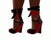 Red/Black Strap Sandals