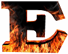 3D Letter E Fire