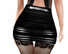 black skirt , lace tight