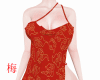 梅 red mini dress