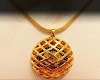 Gold egg necklace