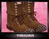 τ| Brown Spiked boots