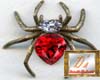 Diamond Ruby Spider Pend