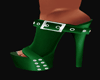 Green STUDDED heels ROH