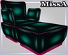 Aqua/Pink Lounge Chair