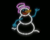 Neon Snowman Floormarker