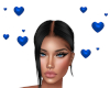 Blue Floating Hearts