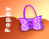 Violet ribbon purse