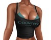 COUNTRY GAL TOP BLACK