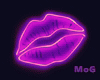 ♔ Neon Lips ✯ Purple