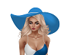 blue beach hat
