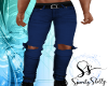 {SS} Blu Ripped Jeans V2