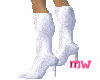 White sparkle boots