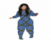 Kid blue plaid onesie