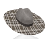 Beige plaid fedora