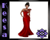 Flower Holiday Gown  Red