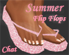 c]Pink Leo Flip Flops