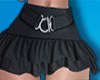 Y2K Ruffled Skirt Black