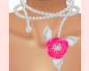 pink floral necklace