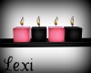Pink&Black Wall Candles