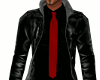 LeatherJacket+Shirt+Tie